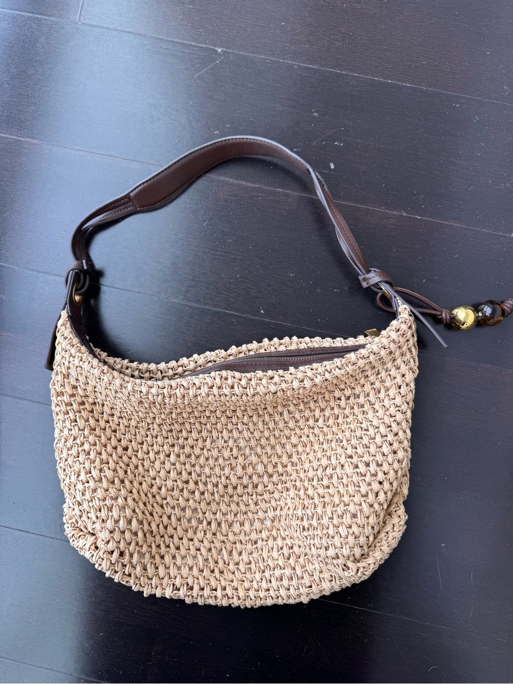 Zara Woven Hobo with Dark Brown Strap - Picture 2 of 7